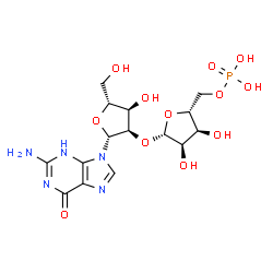 O-beta-ribosyl(1''-2')-guanosine-5''-phosphate structure