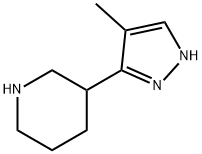 3-(4-methyl-1H-pyrazol-5-yl)piperidine Structure