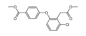 methyl 2-chloro-6-(4-methoxycarbonylphenoxy)phenylacetate结构式