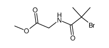 N-(2-bromo-2-methylpropanoyl)-glycine methyl ester结构式