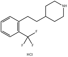 4-{2-[2-(三氟甲基)苯基]乙基}哌啶盐酸盐结构式