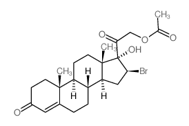 Pregn-4-ene-3,20-dione,16b-bromo-17,21-dihydroxy-,21-acetate (7CI,8CI)结构式