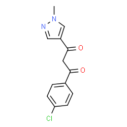 1-(4-氯苯基)-3-(1-甲基-1H-吡唑-4-基)丙烷-1,3-二酮结构式