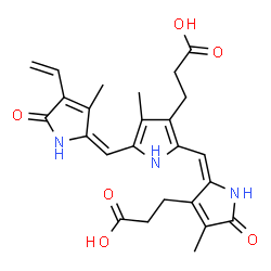 1,14,15,17-tetrahydro-3,7,13-trimethyl-1,14-dioxo-2-vinyl-16H- tripyrrin-8,12-dipropionic acid结构式