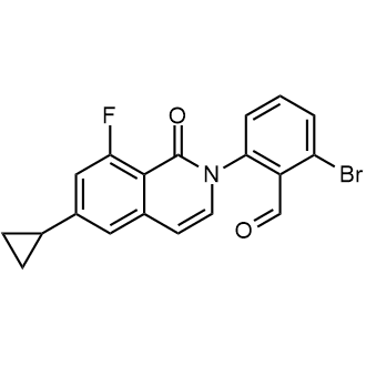 2-溴-6-(6-环丙基-8-氟-1-氧代-2-异喹啉)苯甲醛图片