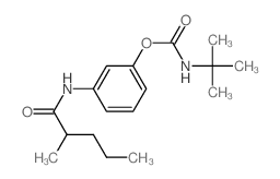 m-((2-Methylpentanoyl)amino)phenyl tert-butylcarbamate结构式