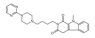 9-methyl-2-[4-(4-pyrimidin-2-ylpiperazin-1-yl)butyl]-4H-pyrido[3,4-b]indole-1,3-dione Structure