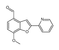 7-methoxy-2-pyridin-2-yl-1-benzofuran-4-carbaldehyde结构式