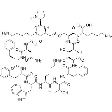 Cortistatin 14,人,大鼠结构式