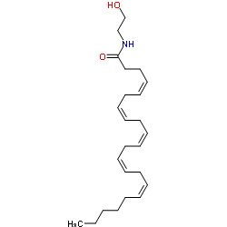 4(Z),7(Z),10(Z),13(Z),16(Z)-N-(2-hydroxyethyl)-Docosapentaenamide Structure