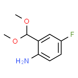 2-(二甲氧基甲基)-4-氟苯胺结构式