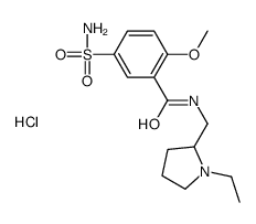 5-(aminosulphonyl)-N-[(1-ethyl-2-pyrrolidinyl)methyl]-2-methoxybenzamide monohydrochloride structure