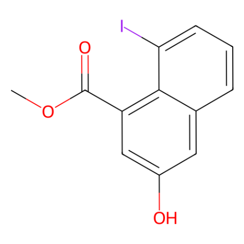 methyl 3-hydroxy-8-iodo-naphthalene-1-carboxylate结构式