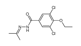 3,5-Dichloro-4-ethoxy-benzoic acid isopropylidene-hydrazide结构式