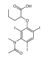 2-[3-(N-Methylacetylamino)-2,4,6-triiodophenoxy]valeric acid结构式