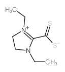 1H-Imidazolium,2-(dithiocarboxy)-1,3-diethyl-4,5-dihydro-, inner salt结构式