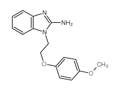 1-[2-(4-METHOXY-PHENOXY)-ETHYL]-1H-BENZOIMIDAZOL-2-YLAMINE structure