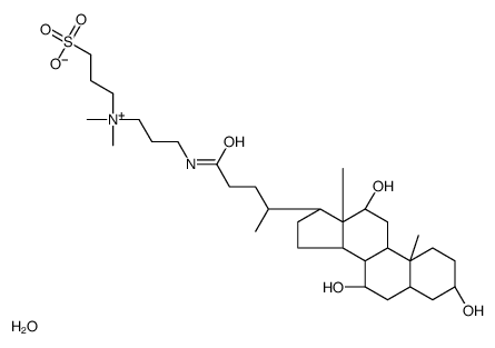 3-[3-(胆酰胺丙基)二甲氨基]丙磺酸 水合物结构式