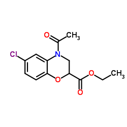 Ethyl 4-acetyl-6-chloro-3,4-dihydro-2H-1,4-benzoxazine-2-carboxylate structure