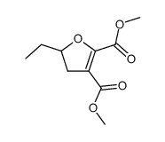 5-ethyl-4,5-dihydro-furan-2,3-dicarboxylic acid dimethyl ester Structure