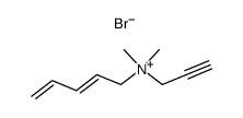 N,N-dimethyl-N-(prop-2-yn-1-yl)penta-2,4-dien-1-aminium bromide结构式