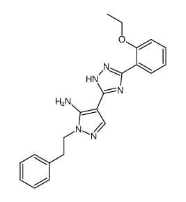 5-amino-1-(2-phenylethyl)-4-[3-(2-ethoxyphenyl)-1,2,4-triazolo-5-yl]pyrazole结构式