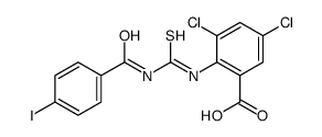 3,5-DICHLORO-2-[[[(4-IODOBENZOYL)AMINO]THIOXOMETHYL]AMINO]-BENZOIC ACID结构式