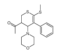 1-(6-methylsulfanyl-4-morpholin-4-yl-5-phenyl-3,4-dihydro-2H-thiopyran-3-yl)-ethanone结构式