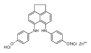 zinc,4-[[6-(4-hydroxyanilino)-1,2-dihydroacenaphthylen-5-yl]amino]phenol,dichloride结构式