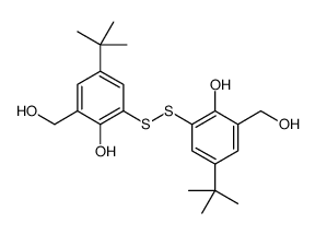 4-tert-butyl-2-[[5-tert-butyl-2-hydroxy-3-(hydroxymethyl)phenyl]disulfanyl]-6-(hydroxymethyl)phenol Structure