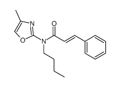 N-butyl-N-(4-methyl-1,3-oxazol-2-yl)-3-phenylprop-2-enamide结构式