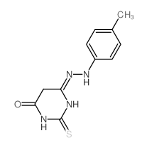 4(3H)-Pyrimidinone,2,5-dihydro-6-[2-(4-methylphenyl)hydrazinyl]-2-thioxo-结构式