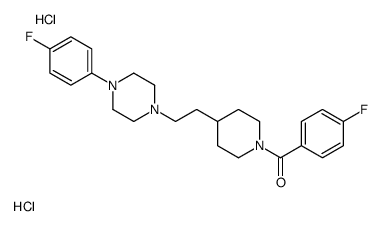 (4-fluorophenyl)-[4-[2-[4-(4-fluorophenyl)piperazin-1-yl]ethyl]piperidin-1-yl]methanone,dihydrochloride结构式