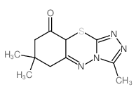 6H-1,2,4-Triazolo[4,3-b][4,1,2]benzothiadiazin-9(9aH)-one, 7,8-dihydro-3,7,7-trimethyl-结构式