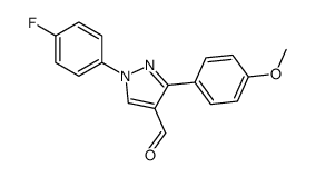 1-(4-FLUOROPHENYL)-3-(4-METHOXYPHENYL)-1H-PYRAZOLE-4-CARBALDEHYDE Structure