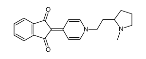 2-{1-[2-(1-methyl-pyrrolidin-2-yl)-ethyl]-1H-pyridin-4-ylidene}-indan-1,3-dione结构式