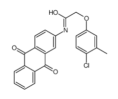 2-(4-chloro-3-methylphenoxy)-N-(9,10-dioxoanthracen-2-yl)acetamide结构式