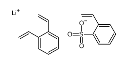 lithium,1,2-bis(ethenyl)benzene,2-ethenylbenzenesulfonate Structure