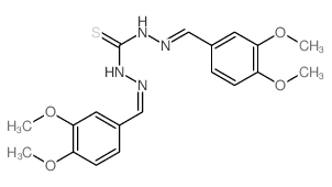 Carbonothioicdihydrazide, bis[(3,4-dimethoxyphenyl)methylene]- (9CI) structure