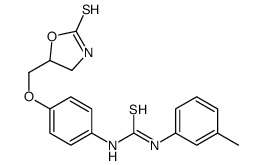 1-(3-methylphenyl)-3-[4-[(2-sulfanylidene-1,3-oxazolidin-5-yl)methoxy]phenyl]thiourea结构式