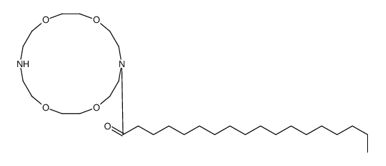 1-(1,4,10,13-tetraoxa-7,16-diazacyclooctadec-7-yl)octadecan-1-one结构式