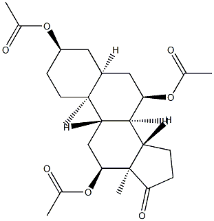 3α,7α,12α-Tris(acetyloxy)-5β-androstan-17-one structure