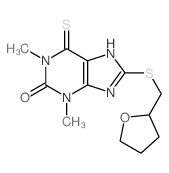 2H-Purin-2-one,1,3,6,9-tetrahydro-1,3-dimethyl-8-[[(tetrahydro-2-furanyl)methyl]thio]-6-thioxo- picture