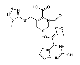 (6R)-7β-[[(S)-[(Aminocarbonyl)amino](2-thienyl)acetyl]amino]-7α-methoxy-3-[(1-methyl-1H-tetrazol-5-yl)thiomethyl]cepham-3-ene-4-carboxylic acid picture