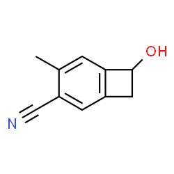 Bicyclo[4.2.0]octa-1,3,5-triene-3-carbonitrile, 7-hydroxy-4-methyl- (9CI)结构式