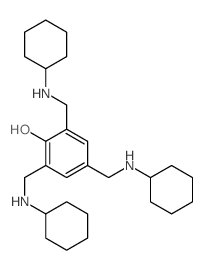 2,4,6-tris[(cyclohexylamino)methyl]phenol结构式