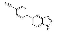 4-(1H-5-吲哚)-苯甲腈结构式