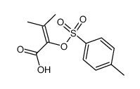 3-methyl-2-(tosyloxy)but-2-enoic acid Structure