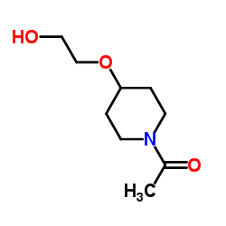 1-[4-(2-Hydroxyethoxy)-1-piperidinyl]ethanone Structure