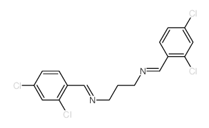 1-(2,4-dichlorophenyl)-N-[3-[(2,4-dichlorophenyl)methylideneamino]propyl]methanimine结构式